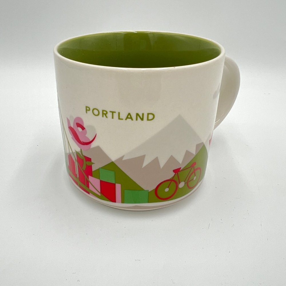 Starbucks 2013 You Are Here Collector's Series Mug Portland OR Mug Bridges Roses